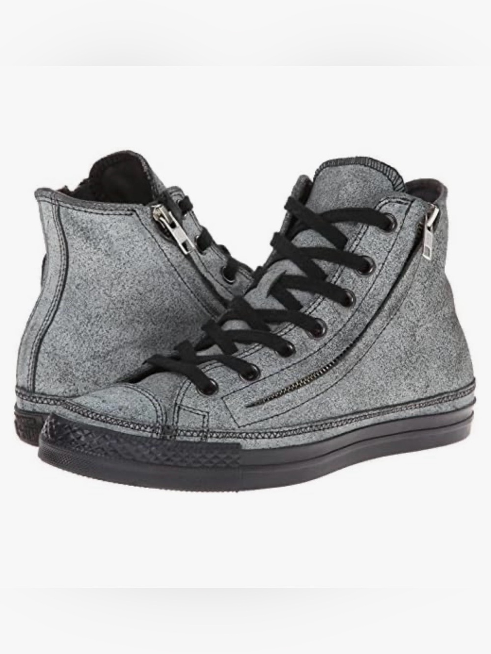 RARE Converse Chuck Taylor Double Zip Leather High Top Sneakers W7/M5